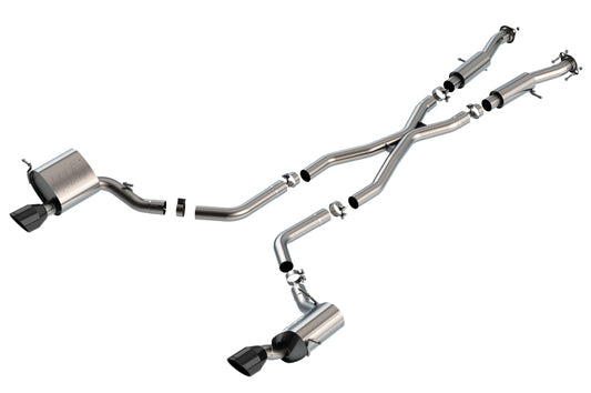 Borla 140633CB 15-21 Jeep Grand Cherokee SRT 6.4L V8 AWD ATAK Cat-Back Exhaust System - Black Tips T-304SS - #140633CB