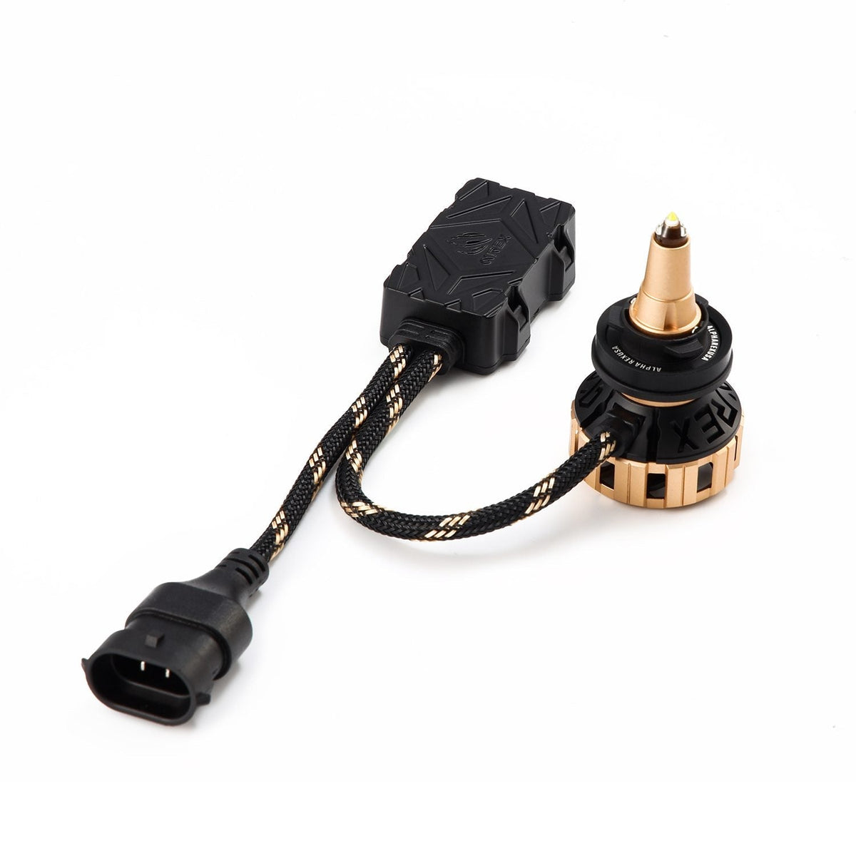 AlphaRex 110008 Gold Ammo Panoramic LED Light Bulbs - H7
