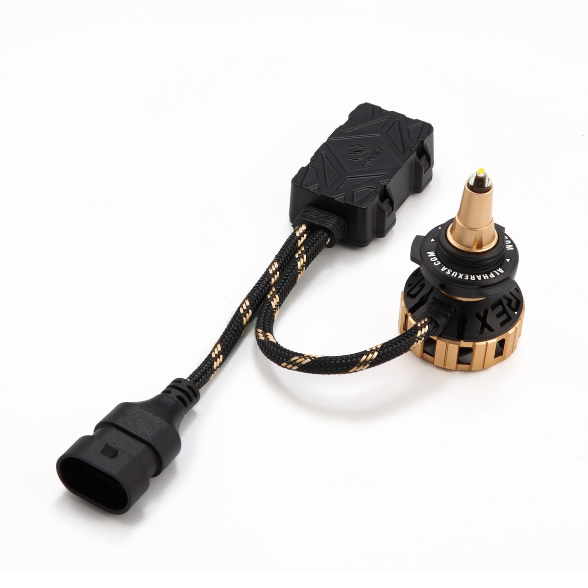 AlphaRex 110008 Gold Ammo Panoramic LED Light Bulbs - H7