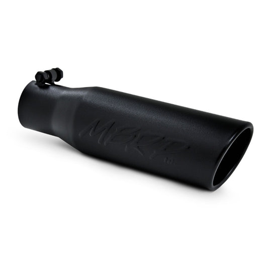 MBRP T5113BLK 12in Black Finish Angled Rolled End Exhaust Tip
