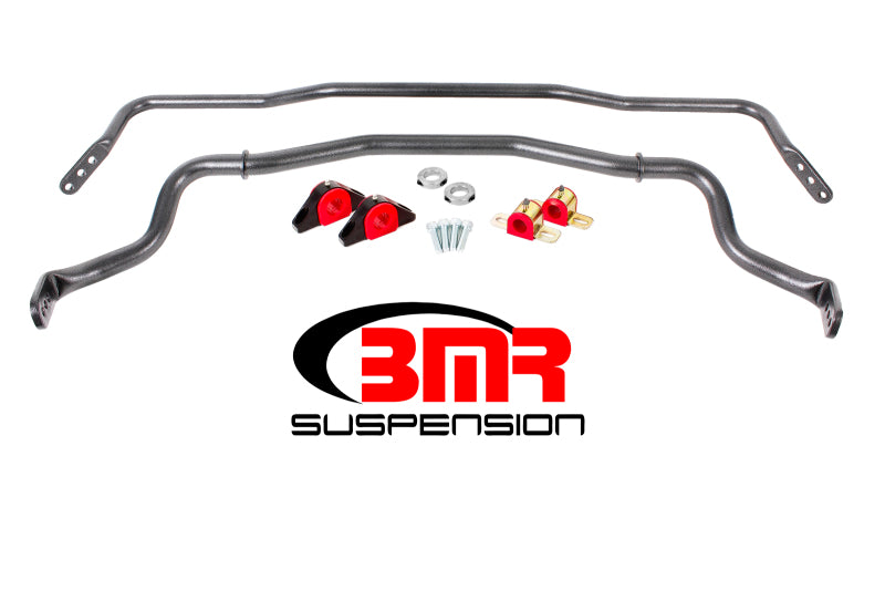 BMR 15-26 S550 Mustang Front & Rear Sway Bar Kit w/ Bushings - Black Hammertone
