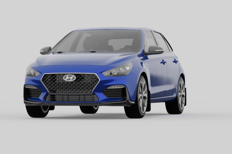 Rally Armor UR Mud Flaps - 2019-2020 Hyundai Elantra GT - Black/Grey Logo - #MF59-UR-BLK/GRY