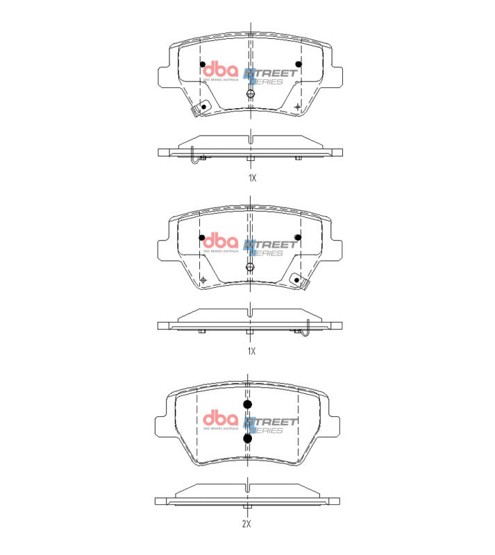 DBA 2021+ Genesis GV80 Street Series Rear Brake Pads - #DB15142SS