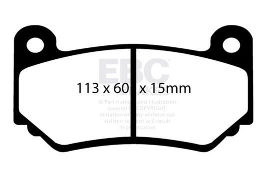 EBC 08-11 Lotus Exige 1.8 Supercharged (240) Yellowstuff Front Brake Pads DP41377R