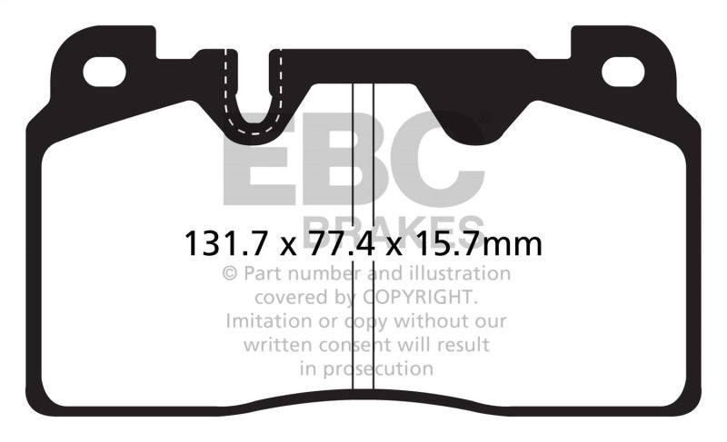 EBC 12+ Audi Q5 2.0 Turbo (Brembo) Greenstuff Front Brake Pads DP22168