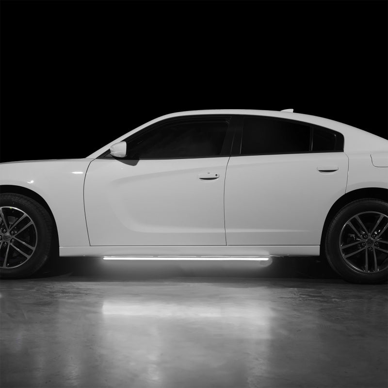 Putco for 2011-2023 Dodge Charger Police Pursuit Blade Rocker Kits Sideliners - Red/Blue with White Override