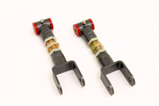BMR 1979-2004 Fox Mustang Upper Control Arms On-Car Adj. (Polyurethane) - Black Hammertone (UTCA014H)