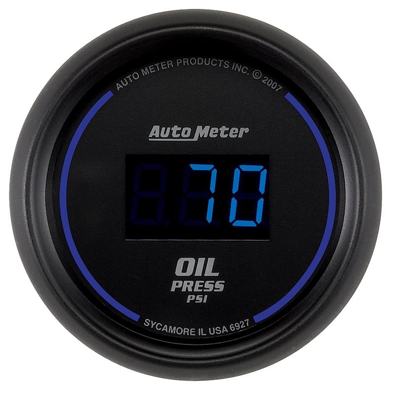 AutoMeter 6927 Cobalt Digital 52.4mm Black 0-100psi Oil Pressure Gauge