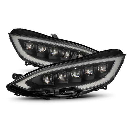 AlphaRex 880877 12-21 Tesla Model S NOVA-Series LED Projector Headlights Black w/Activtn Light & Sequential.Signal / Switchback DRL