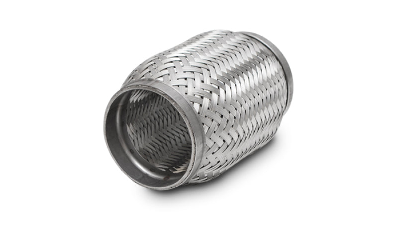 Vibrant SS Flex Coupling with Inner Braid Liner 2.25in inlet/outlet x 6in flex