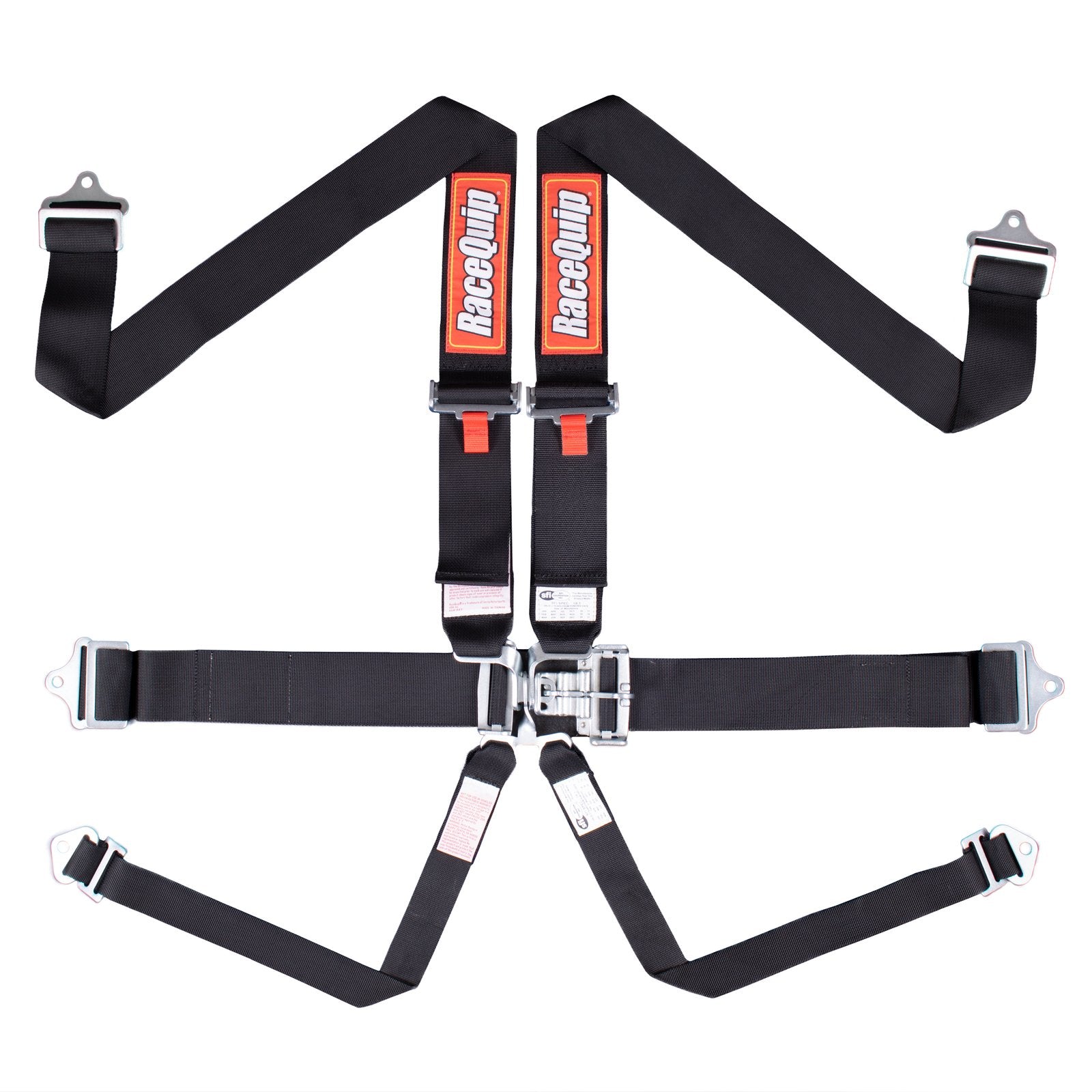 RaceQuip 712002 Black Latch & Link 6-Point Seat Belt