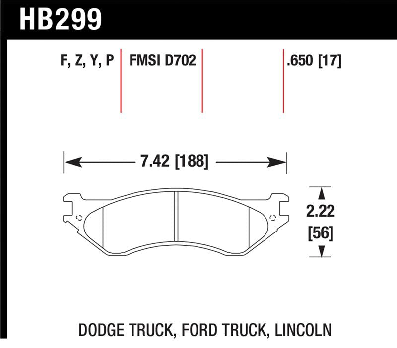 Hawk Performance HB299P.650 Super Duty Street Brake Pads