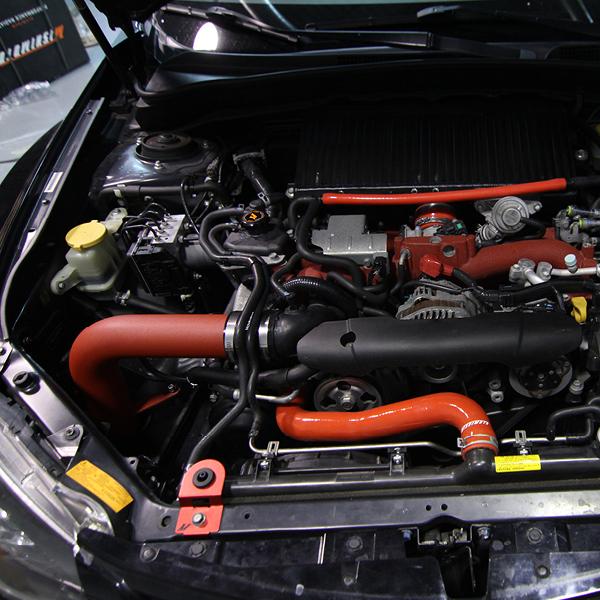 Mishimoto 08+ Subaru WRX/STi Performance Cold Air Intake Kit - Wrinkle Red - #MMAI-STI-08WRD