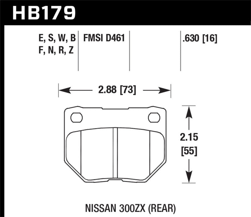Hawk Performance HB179S.630 HT-10 Motorsport Brake Pads