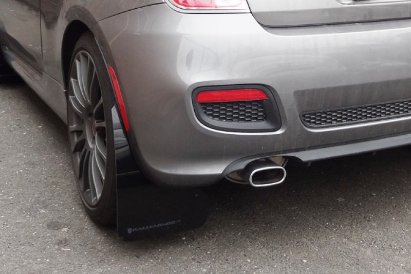 Rally Armor UR Mud Flaps - 2012-2019 Fiat 500 - Red/White Logo - #MF25-UR-RD/WH