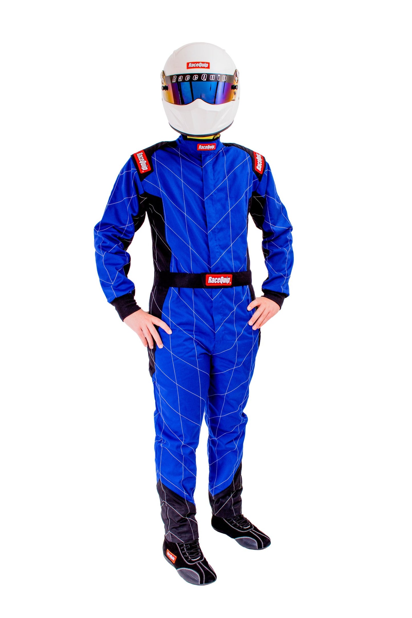RaceQuip 130926 Blue Chevron-1 Suit - SFI-1 XL