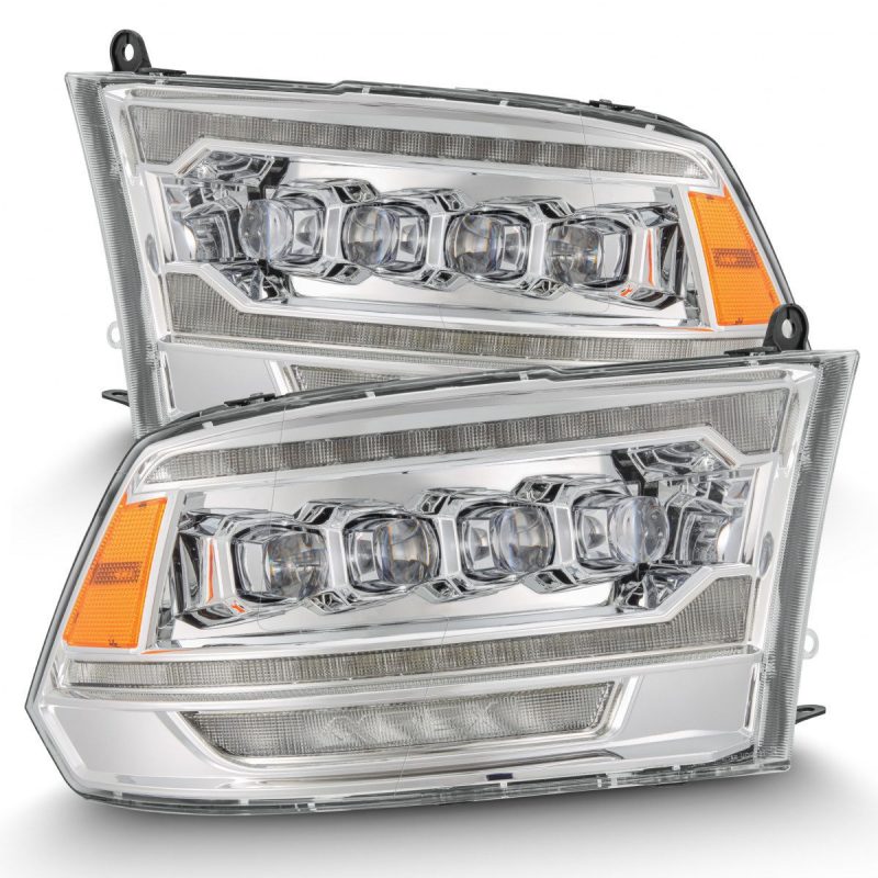 AlphaRex 880556 09-18 Ram 2500 NOVA LED Projector Headlights Plank Style Chrome w/Activation Light/Sequential Signal/DRL