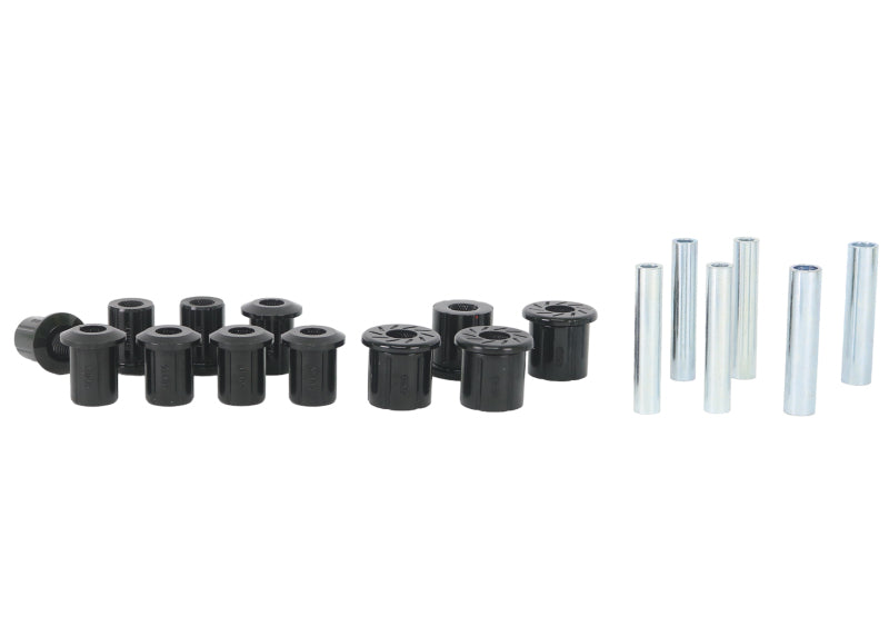 Whiteline W73476 Front Leaf Spring Bushings (use with Stock Springs) for 1971-1986 Chevrolet K10 Suburban, 1975-1986 Chevrolet K10, 1975-1986 Chevrolet K20 and More