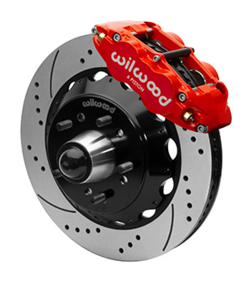 Wilwood Narrow Superlight 6R Front Truck Kit 14.00in Red 88-98 GMC Truck C1500/C2500 - #140-15950-DR