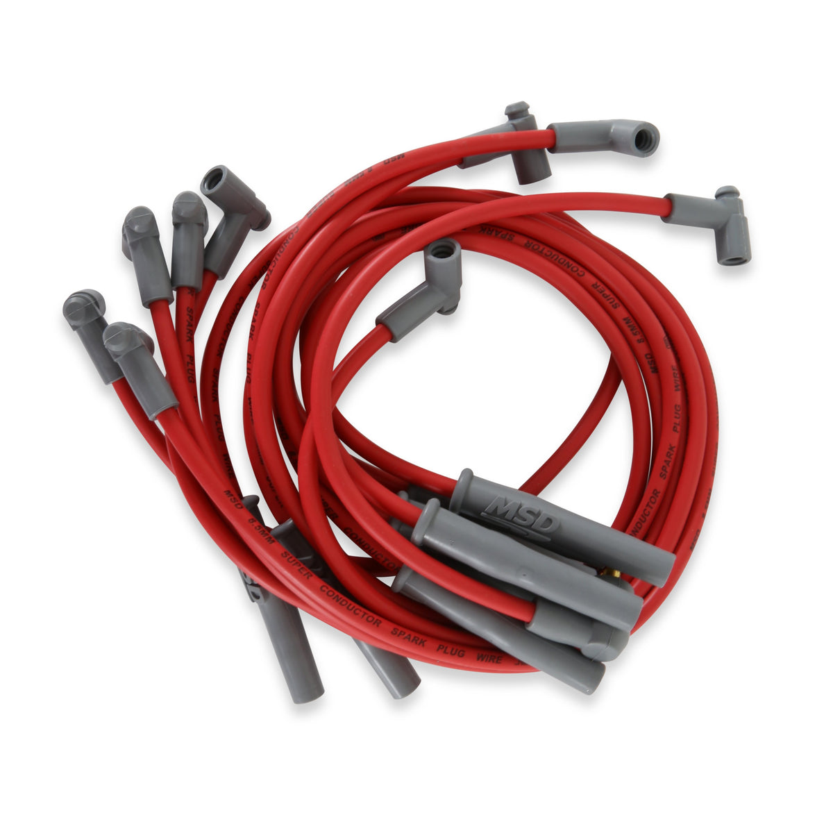MSD 35389 Super Conductor Spark Plug Wire Set, for Ford 351C-460, w/HEI Cap
