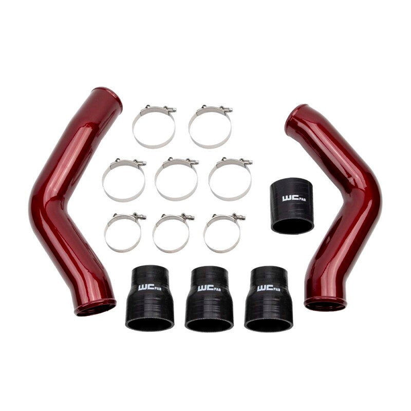 Wehrli Custom Fabrication WCF100423-RED Stage 1 3.5in Intercooler Pipes Kit WCFab Red for 2013-2018 Ram 2500 / 3500 6.7L Cummins