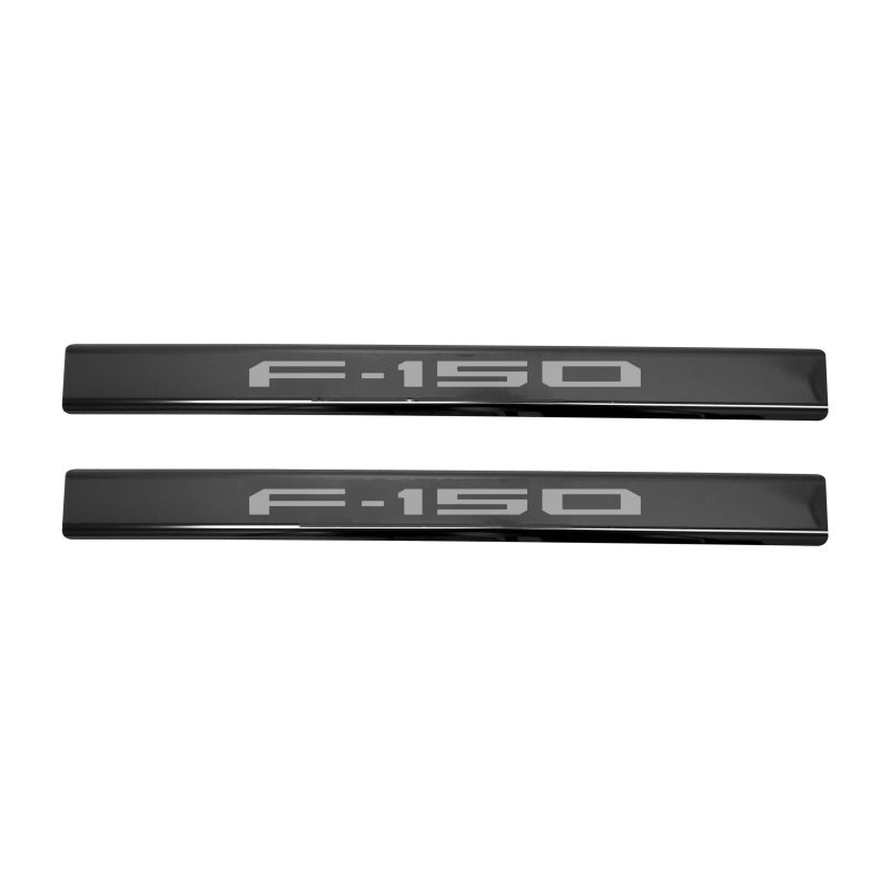 Putco for 2015-2020 Ford F-150 - SuperCrew with F-150 Etching (4pcs) Black Platinum Door Sills