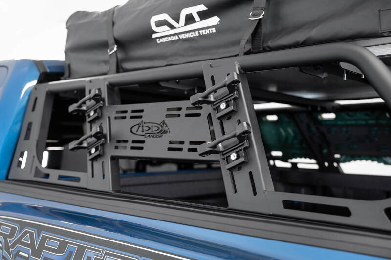 Addictive Desert Designs for 2015+ Ford F-150 Overlander Chase Rack w/ 3rd Brake Light - Hammer Black