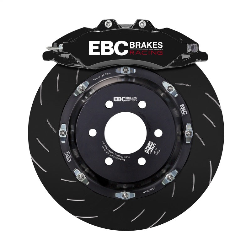 EBC Racing 00-06 BMW M3 (E46) Black Apollo-6 Calipers 355mm Rotors Front Big Brake Kit BBK045BLK-1