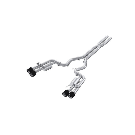 MBRP Ford Mustang Dark Horse 3in Exit Exhaust w/ Quad CF Tips - T304