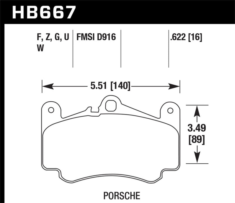 Hawk Performance HB667Z.622 Performance Ceramic Street Brake Pads