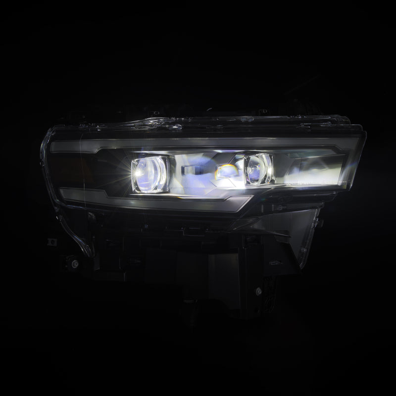 AlphaRex 880907 25-26 Dodge Ram 1500 Luxx LED Projector Headlights -Black w/Activation Light/ Sequential Signal/Switchback DRL