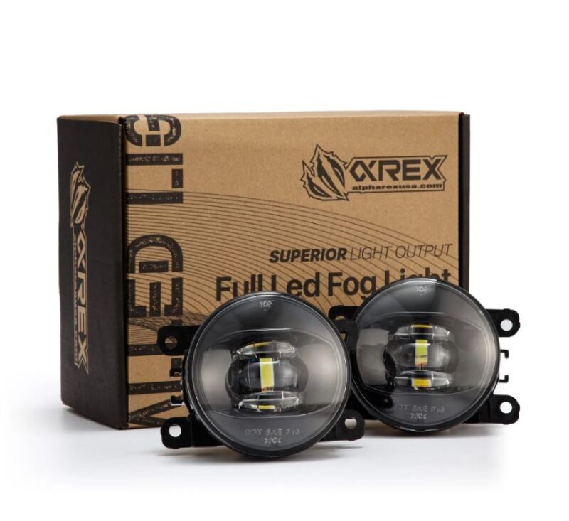 AlphaRex 210002 Universal Acura/Ford/Honda/Subaru/Nissan DoubleTap Dual Color LED Projector Fog Lights - White/Amber