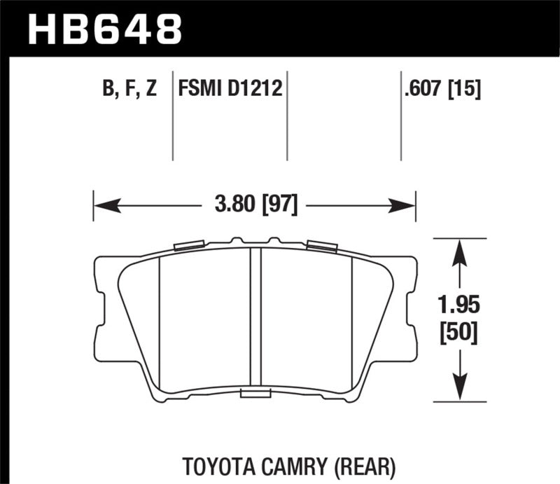 Hawk Performance HB648F.607 HPS Performance Ceramic Brake Pad