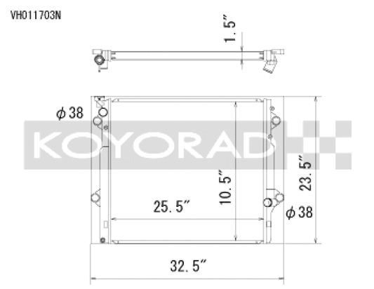 Koyo VH011703N for 03-09 Toyota 4Runner/Lexus GX470 4.7l Aluminum Radiator - Off-Road Use Only