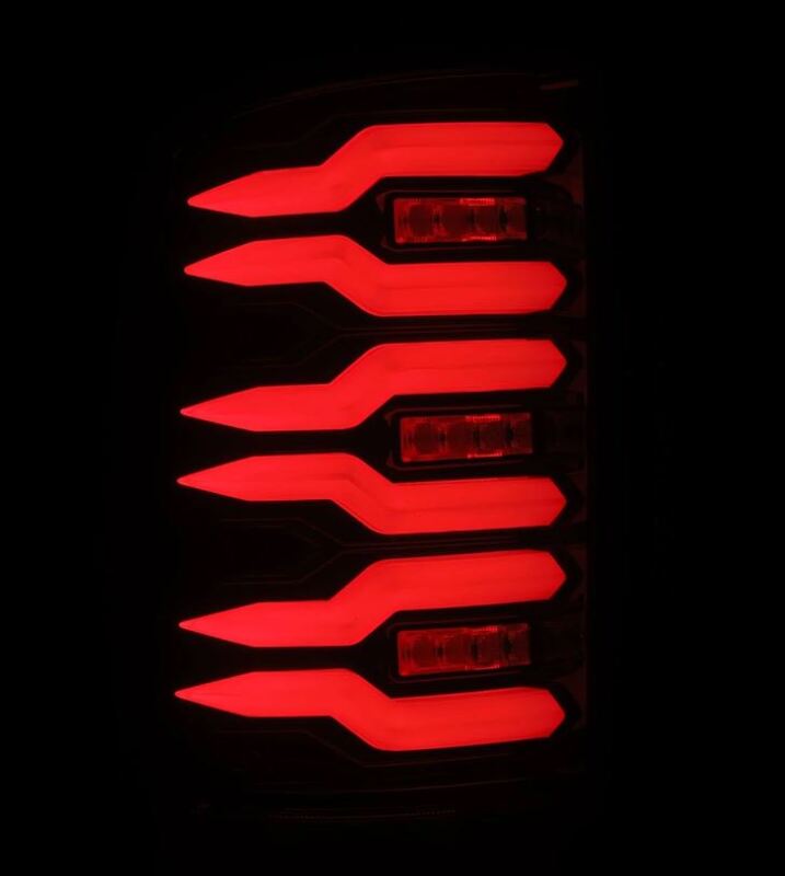 AlphaRex 630080 07-13 GMC Sierra 1500/07-14 2500/3500 HD (No Classic/Dually) Luxx-Series LED Tail Lghts Black Red