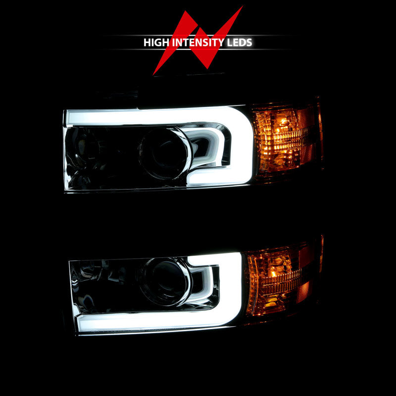 ANZO 2015-2019 Chevrolet Silverado 2500 HD LED Projector Headlights
