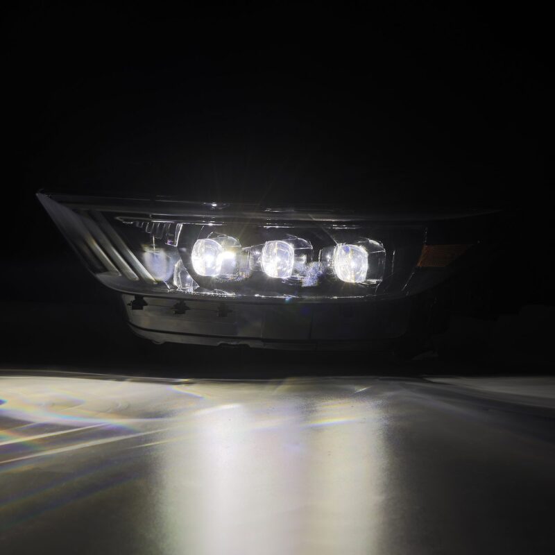 AlphaRex 880114 15-17 Ford Mustang NOVA LED Projector Headlights Alpha-Black w/Activation Light/Sequential Signal + Switchback DRL