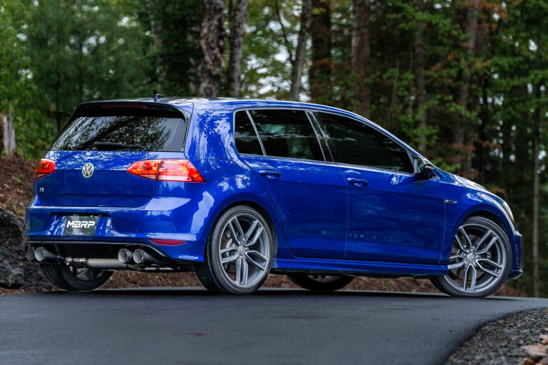 MBRP VW Golf R 3 in Cat Back with 4 in OD Quad Carbon Fiber Tips - T304