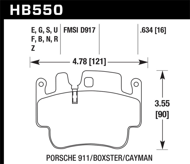 Hawk Performance HB550F.634 HPS Performance Street Brake Pads
