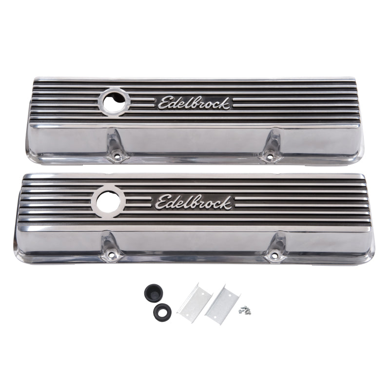 Edelbrock 4263 Valve Cover Elite II Series Chevrolet 1959-1986 262-400 CI V8 Tall Polished