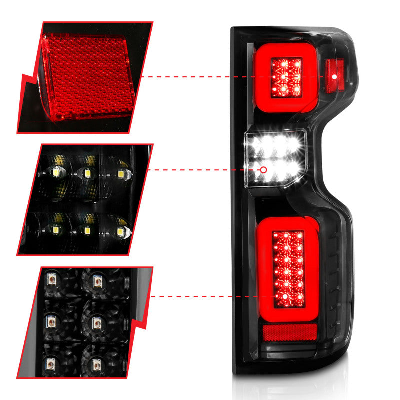ANZO 2019-2026 Chevrolet Silverado 1500 LED Taillights