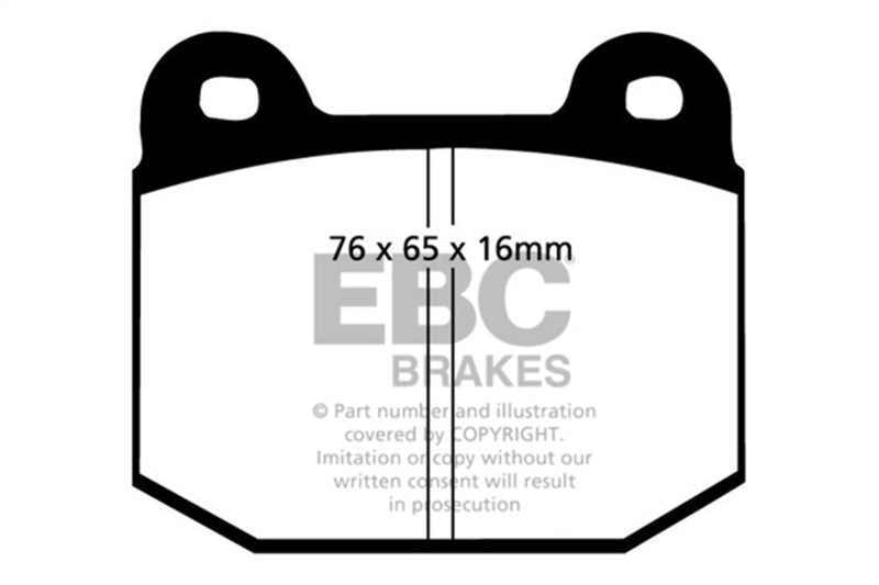 EBC 87-92 Alfa Romeo 75 1.6 Greenstuff Front Brake Pads DP2197