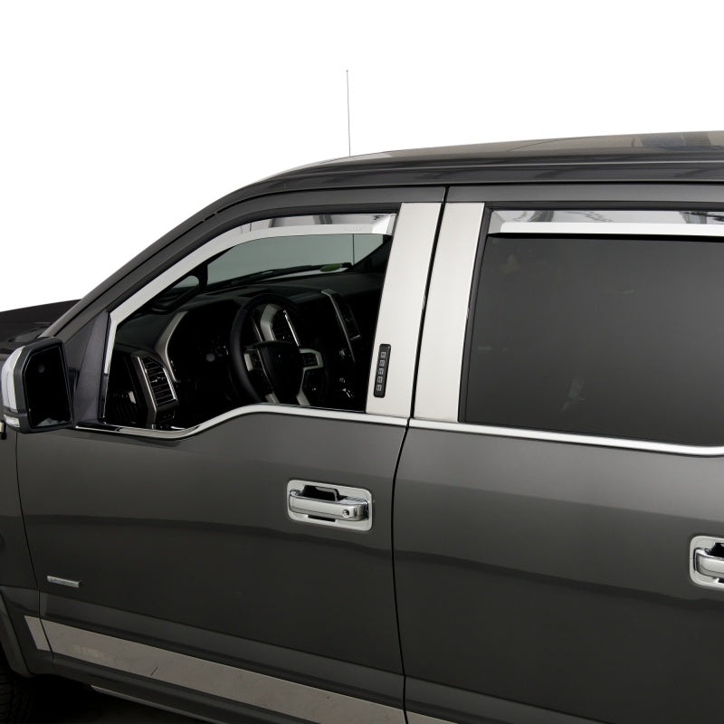 Putco for 2017-2020 Ford Super Duty - Crew Cab (Set of 4) Element Chrome Window Visors