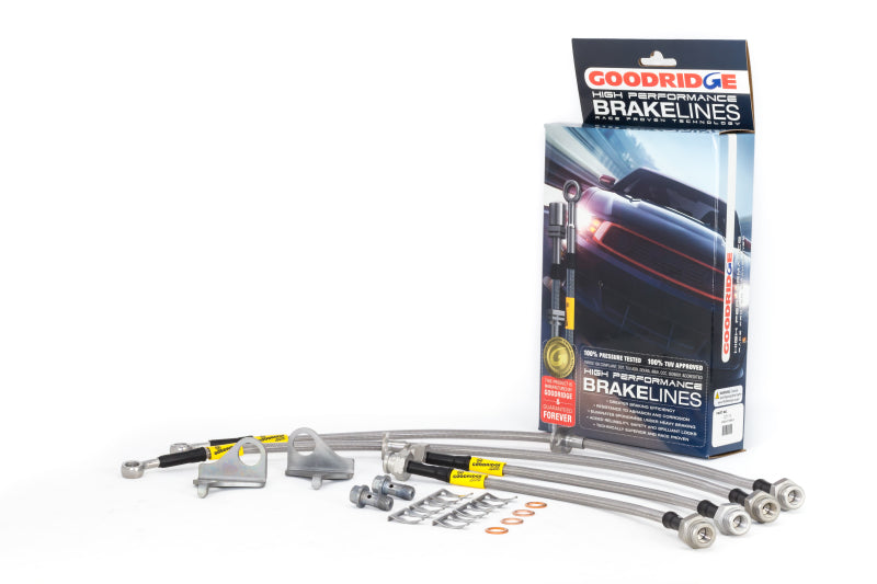 Goodridge 09-14 Honda Fit (Non-EV Models) Stainless Steel Brake Line Kit 20114