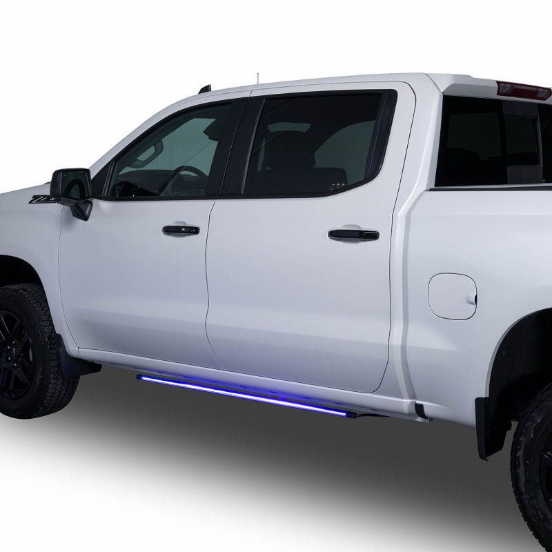 Putco for 2015-2024 Chevrolet Silverado HD Blade Rocker Kits Sideliners - Red/Blue with White Override