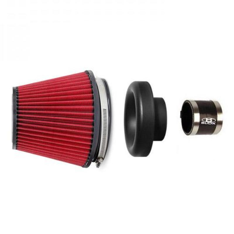 BLOX Racing Performance Filter Kit w/ 2.5inch Velocity Stack Air Filter and 2.5inch Silicone Hose BXIM-00309