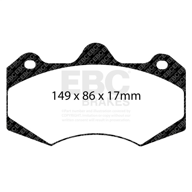 EBC Racing 15-21 Lotus Evora 3.5L Supercharged SR-11 Sintered Race Front Brake Pads DP8042.17SR11