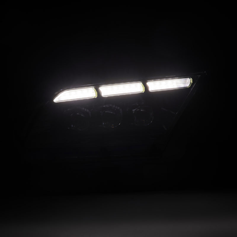 AlphaRex 880487 13-14 Ford Mustang NOVA-Series LED Projector Headlights Black with Activation Lght & Sequential Signal / Switchback DRL