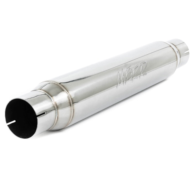 MBRP R1017 3in Inlet/Outlet 22in Body 26in Overall Length T304 Stainless Steel Resonator