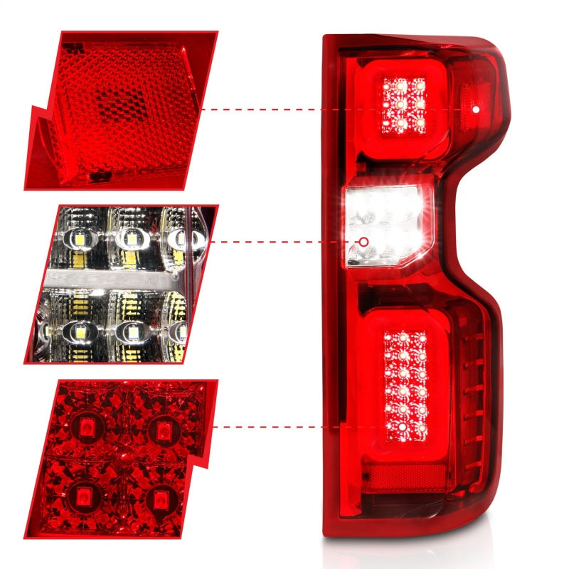 ANZO 2019-2026 Chevrolet Silverado 1500 LED Taillights